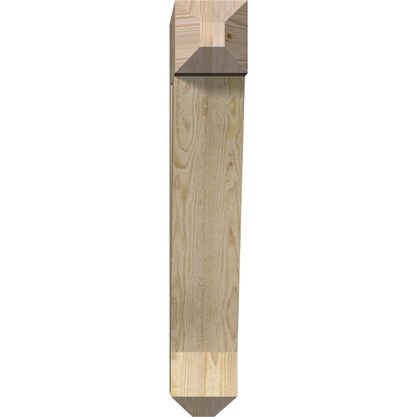 Traditional Craftsman Rough Sawn Bracket, Douglas Fir, 6W X 24D X 36H